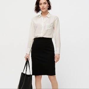 J crew black midi pencil skirt